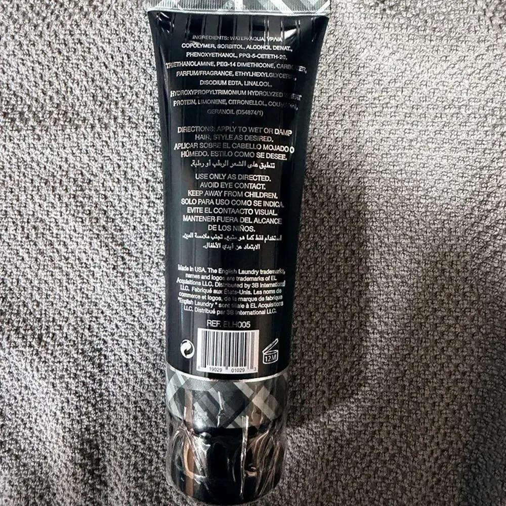 New Sealed English Laundry Signature Styling Hair Gel Medium Hold & Shine 8 oz